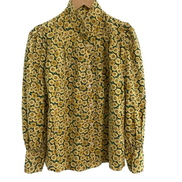 Frontier Classic Floral Print Western Top Womens Size Medium Cowgirl Yellowstone - Picture 1 of 8